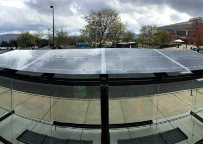 Top of Penn State University CATA Bus stop solar panel